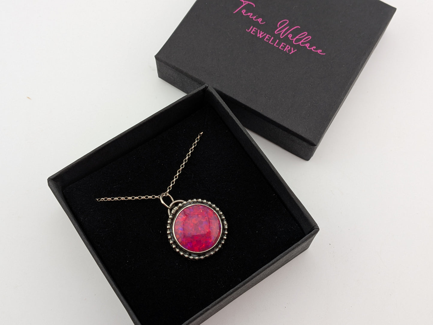 Hot Pink Opal Pendant