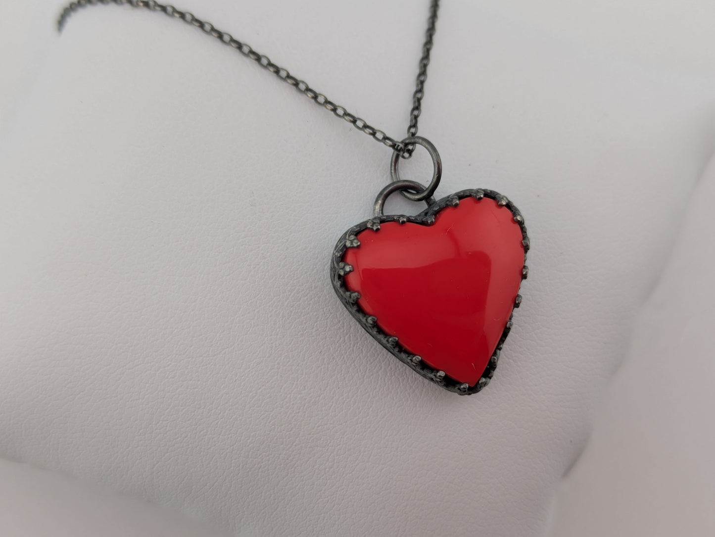 Red Pool Ball Heart Pendant
