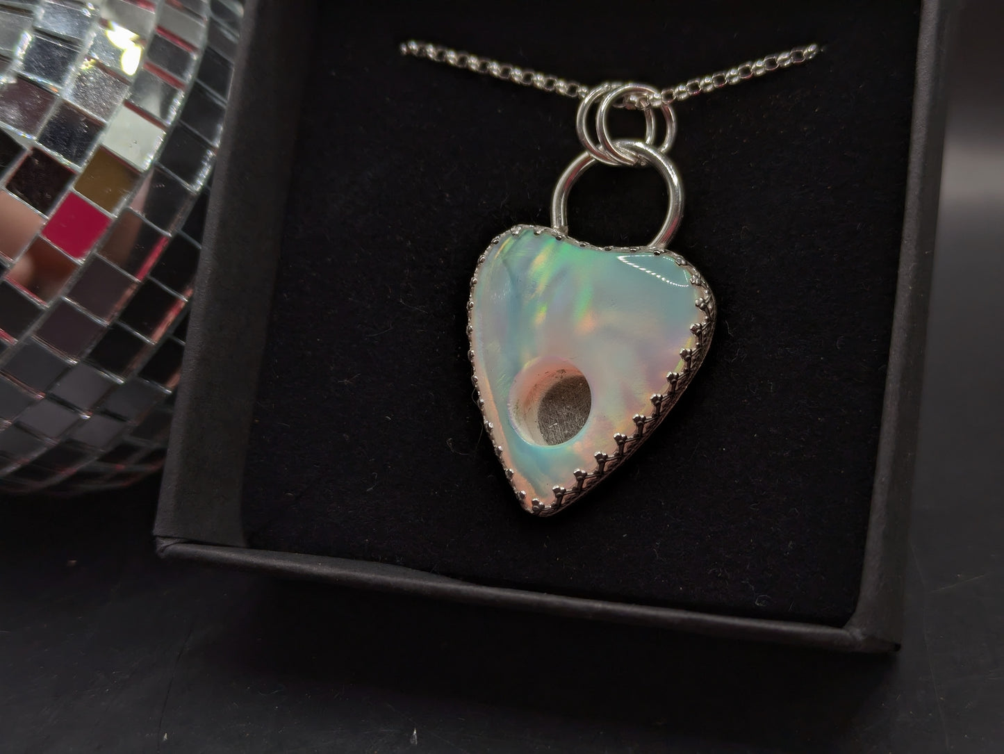 Aurora Opal Planchette Pendant