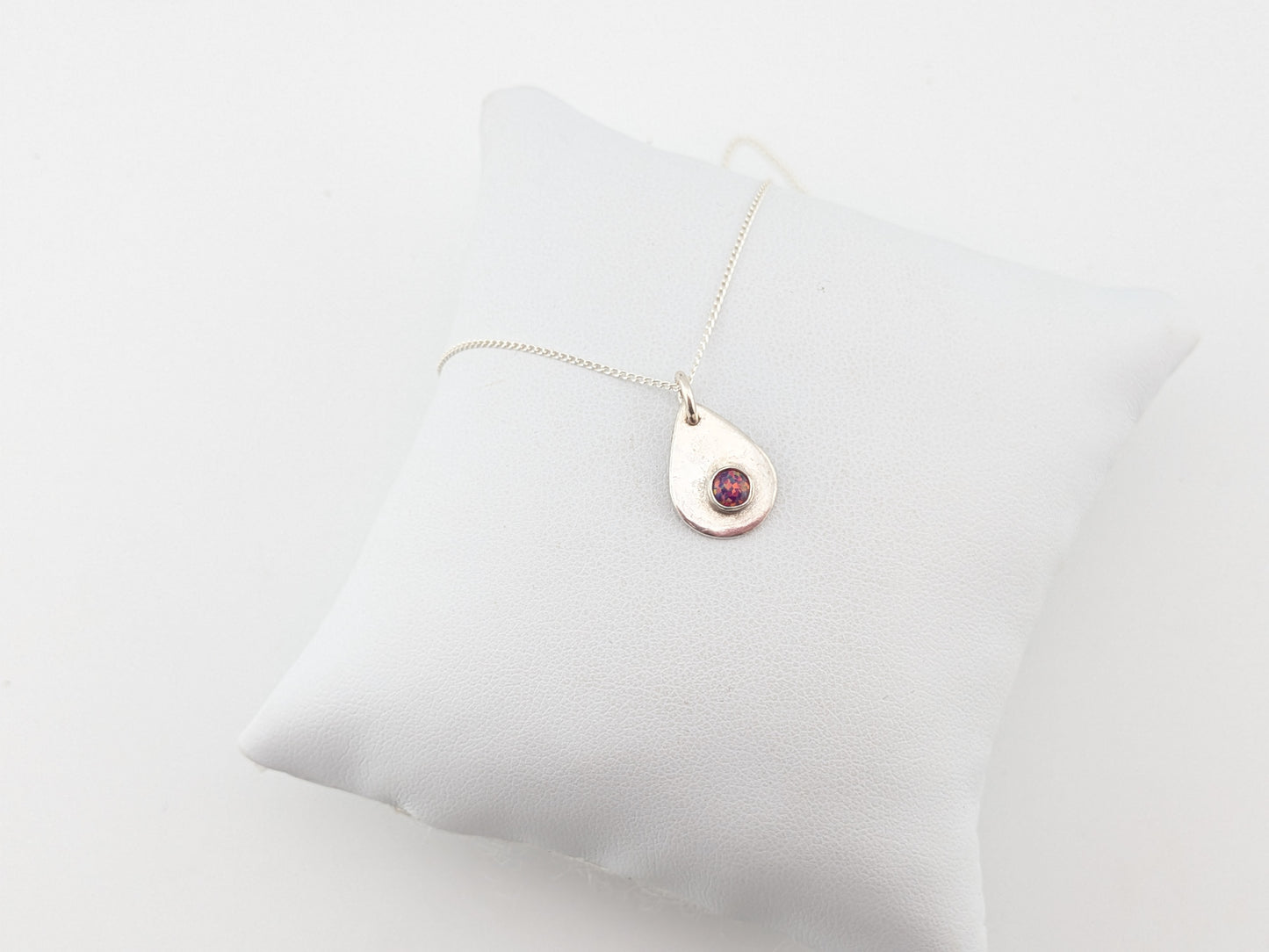 Purple Opal Teardrop Pendant