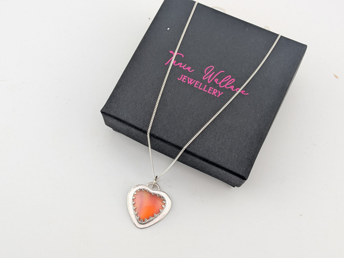 Aurora Opal Heart Pendant