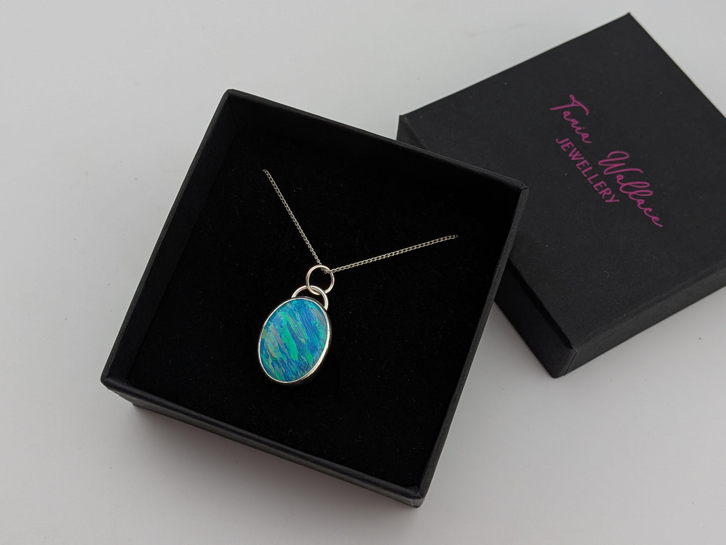 Ocean Blue Bello Opal Pendant