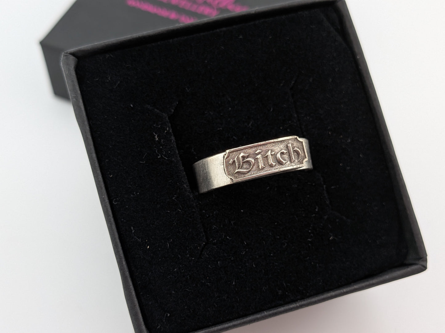 Sterling Silver Bitch Ring