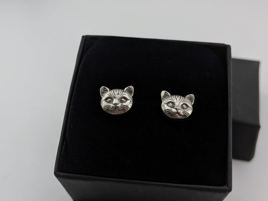 3D Cute Cat Studs