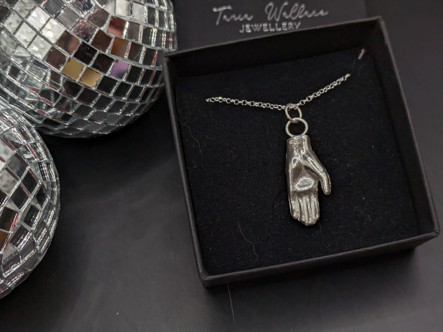 Solid Silver Dolls Hand Pendant