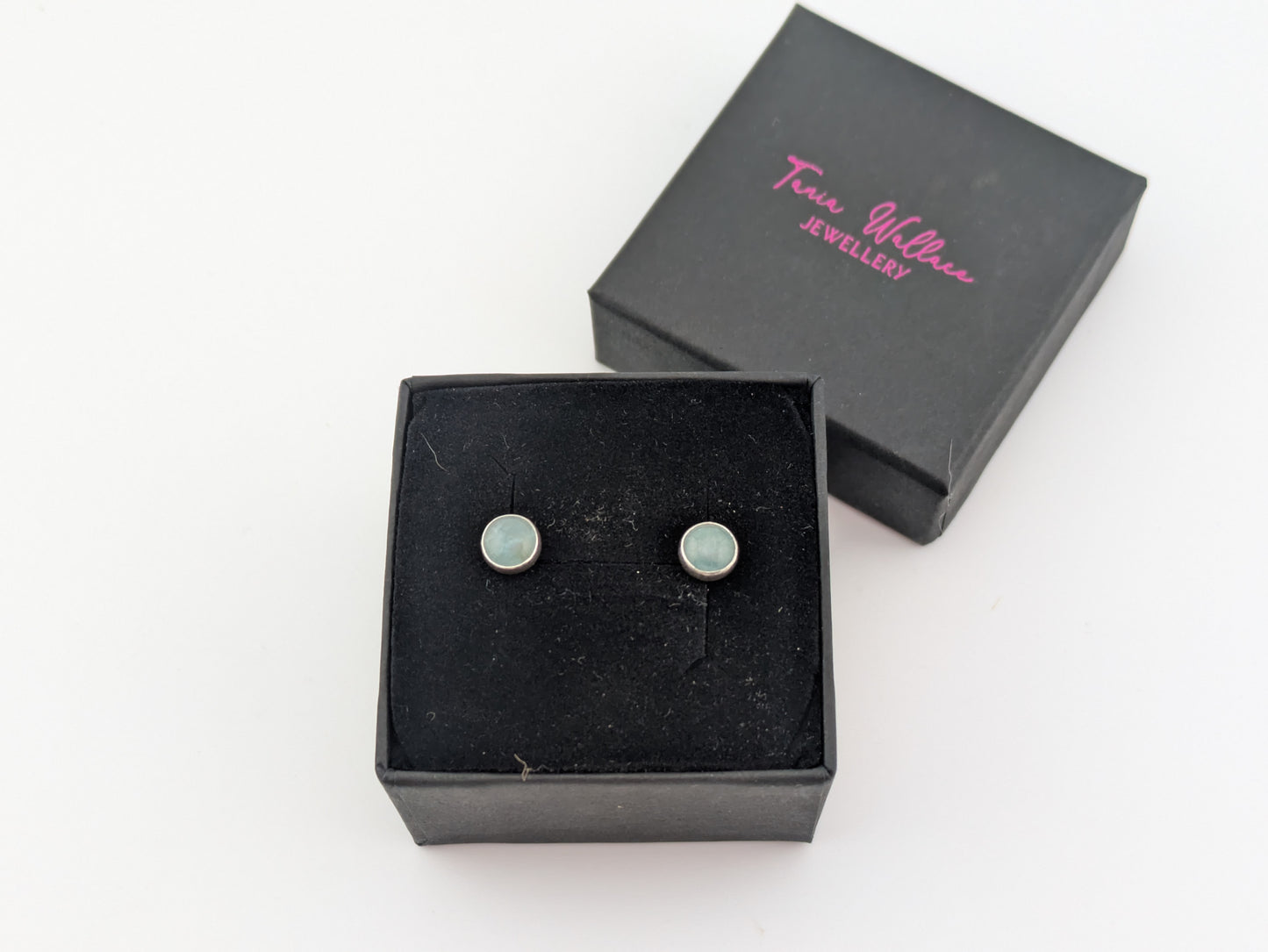 Aquamarine Sterling Silver Studs