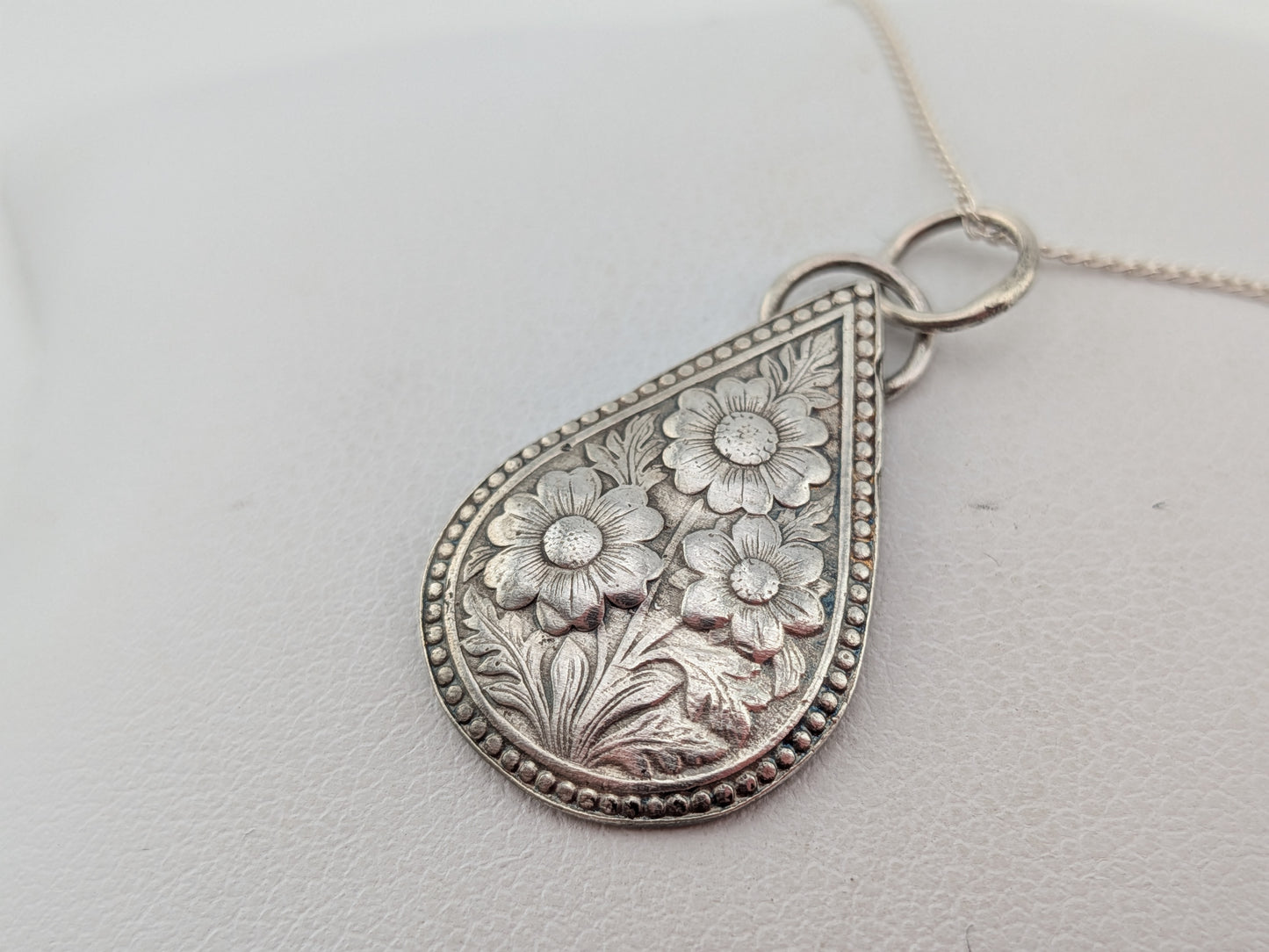 Boho Flower Teardrop Pendant