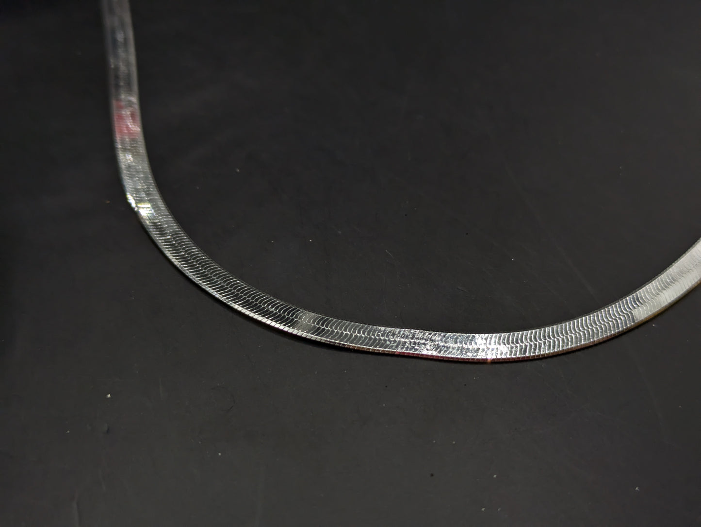 18" (+2") Sterling Silver Herringbone Chain