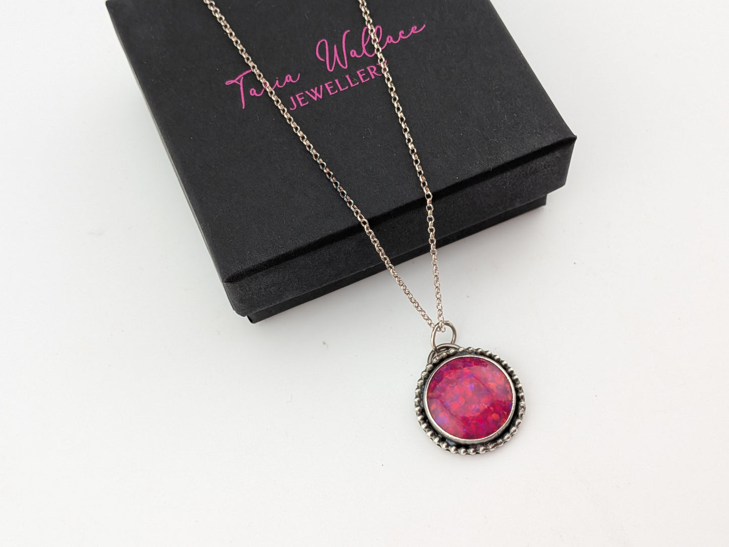Hot Pink Opal Pendant