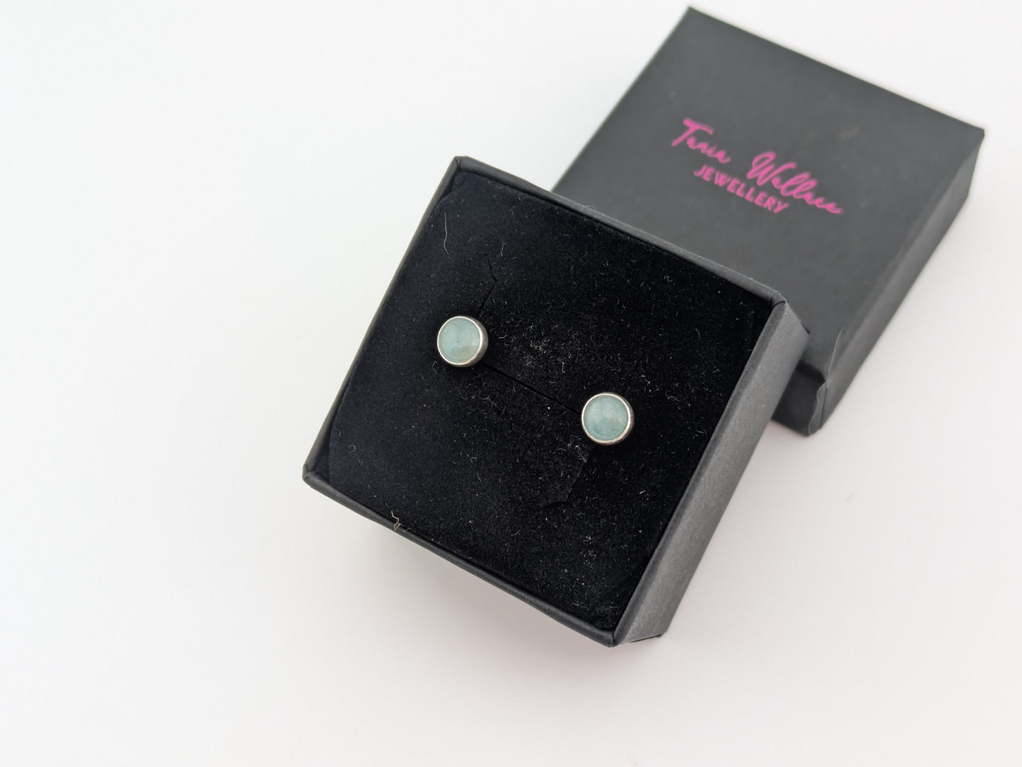 Aquamarine Sterling Silver Studs