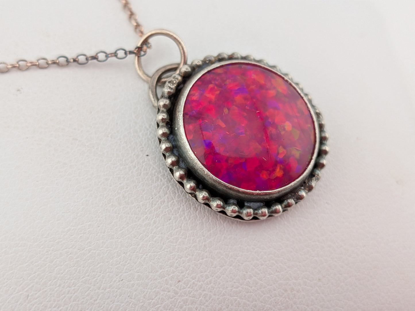 Hot Pink Opal Pendant