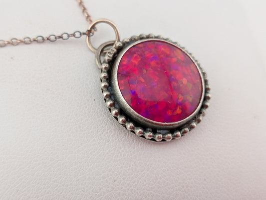 Hot Pink Opal Pendant