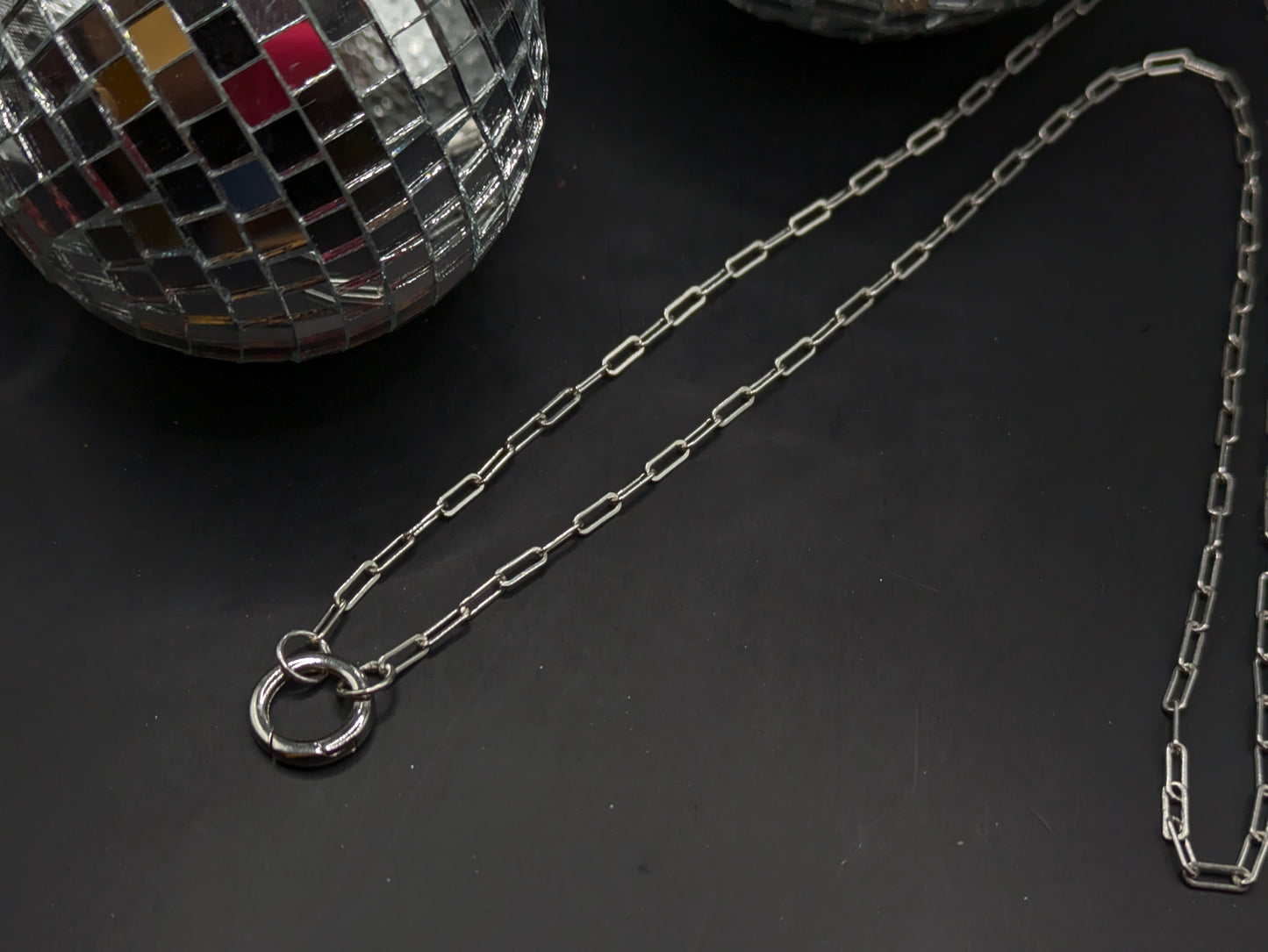 Silver Drawn Chain with Round Clasp
