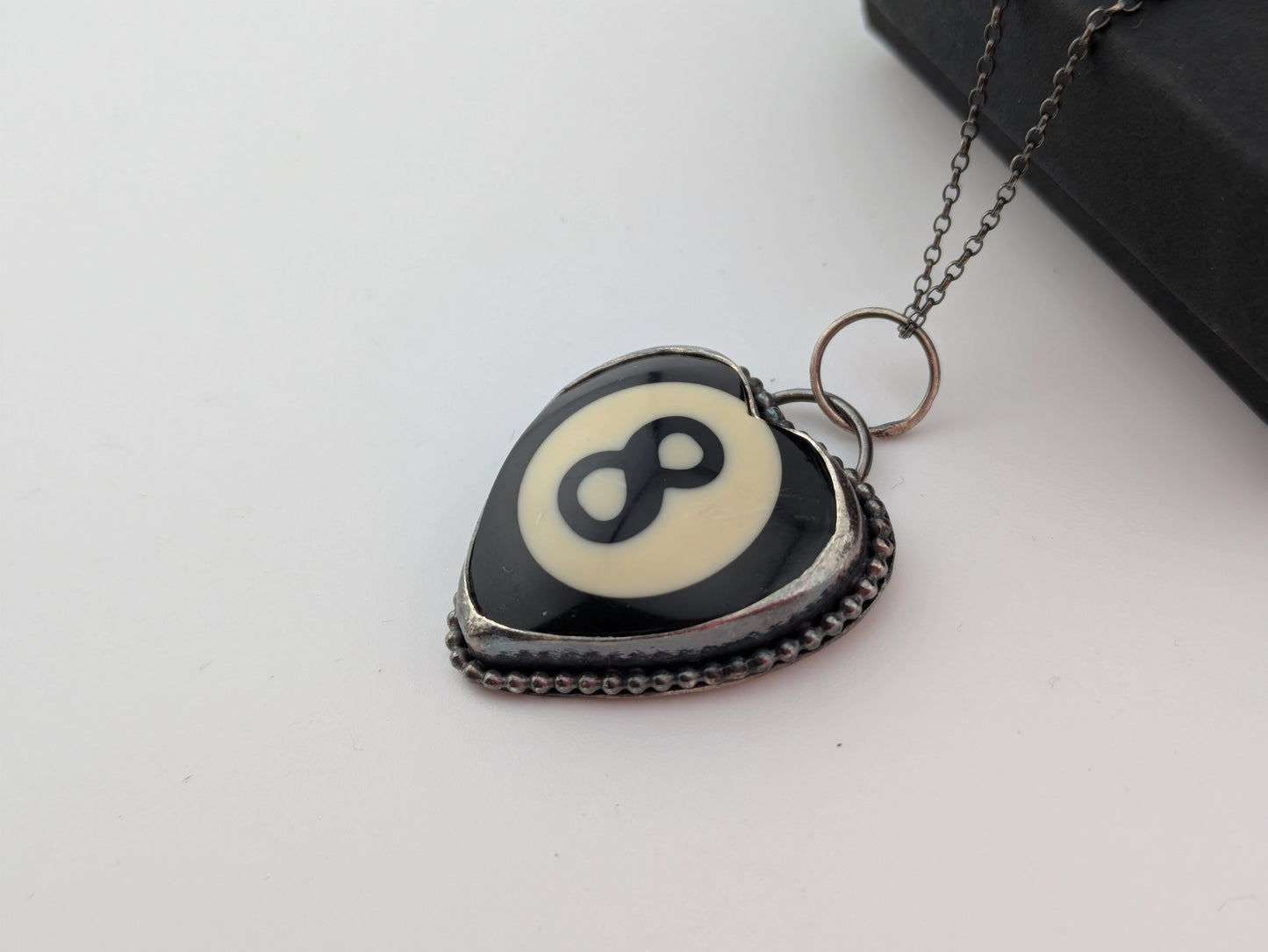 8 Ball Heart Pendant