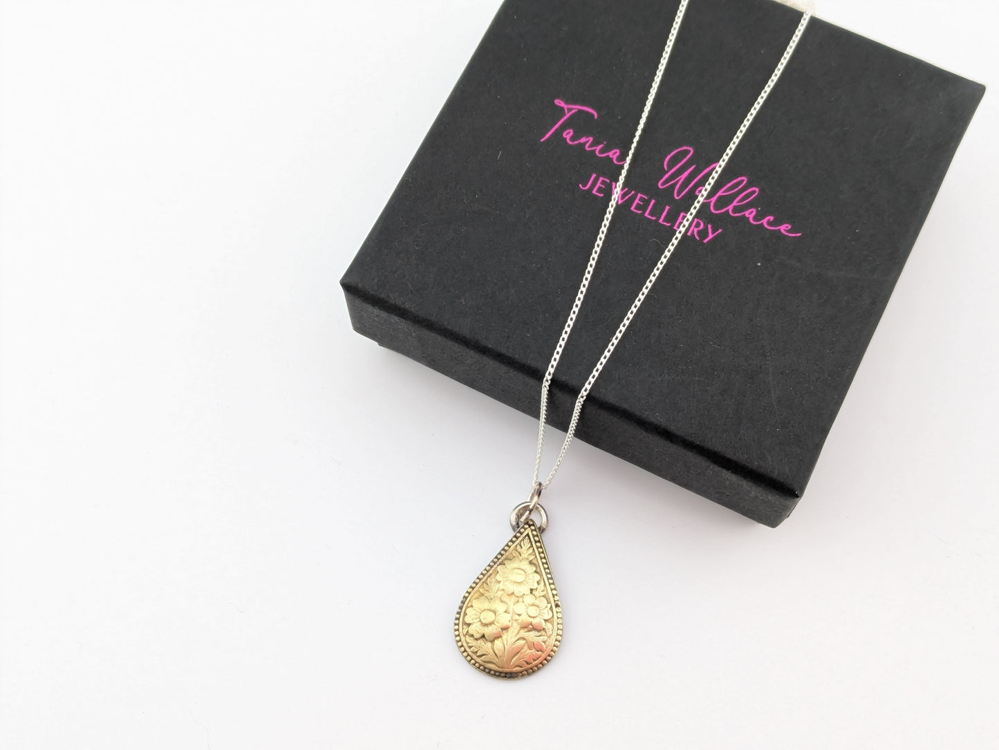 Brass Teardrop Boho Pendant
