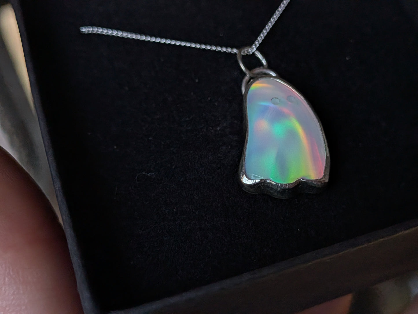 Aurora Opal Ghost Pendant