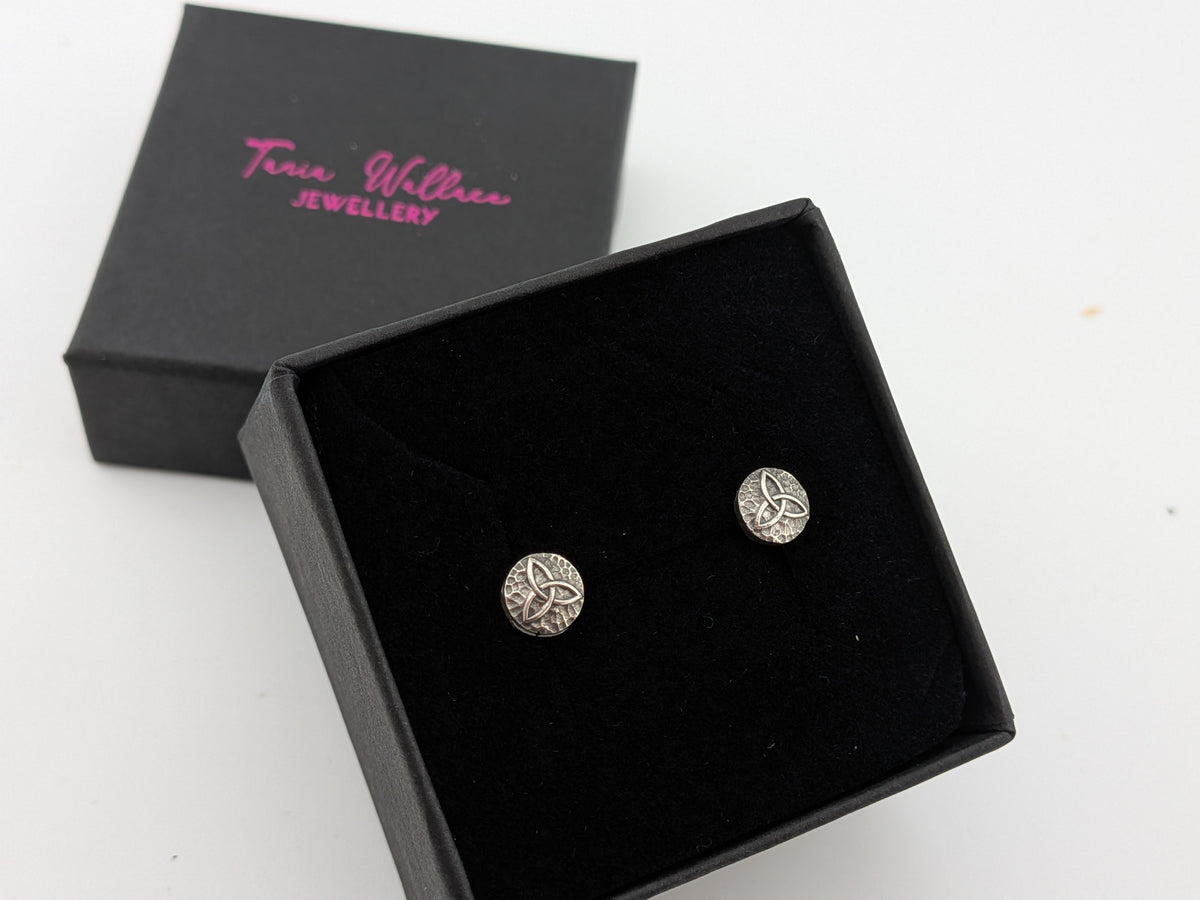 Mini Celtic Triquetra Studs