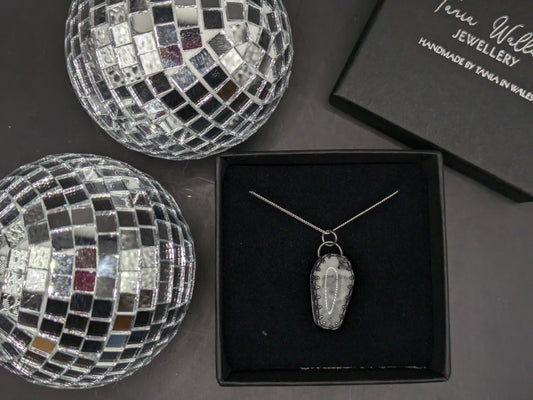 Tombstone Look Coffin Pendant