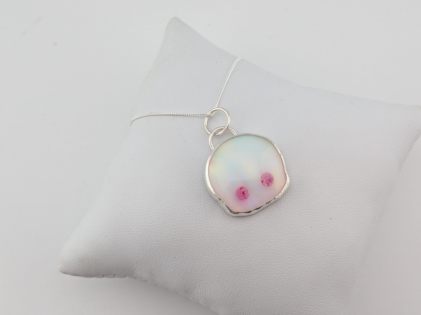 Aurora Opal Skull Pendant