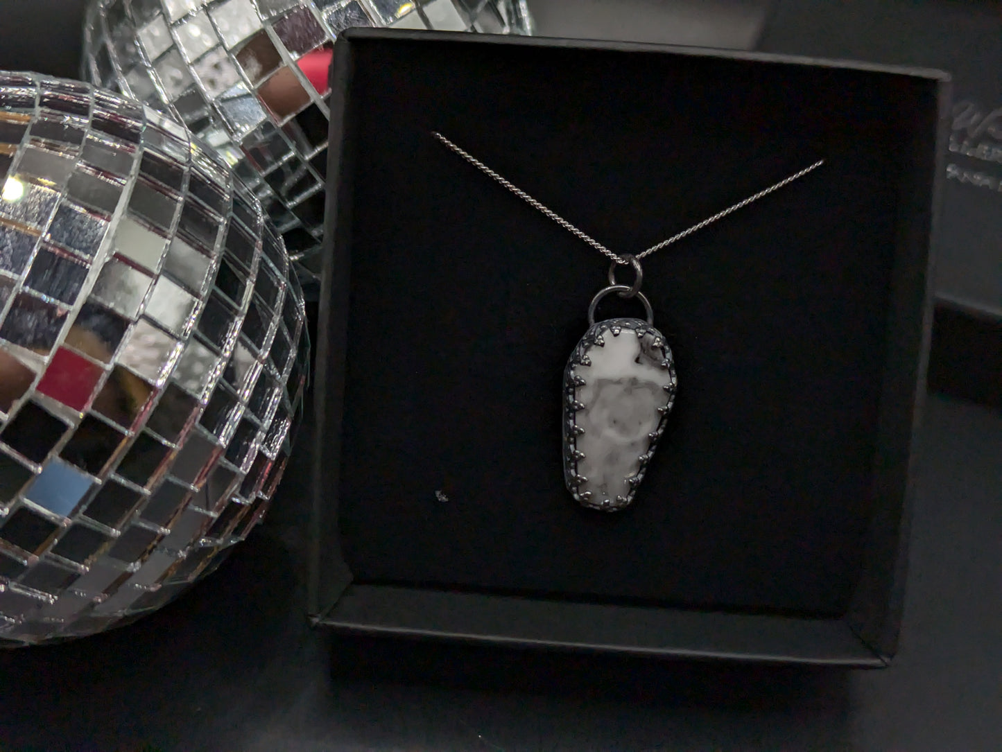 Tombstone Look Coffin Pendant