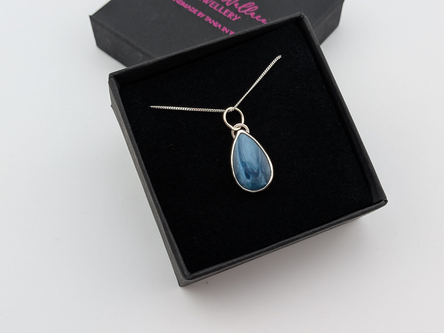 Blue Bowlerite Teardrop Pendant