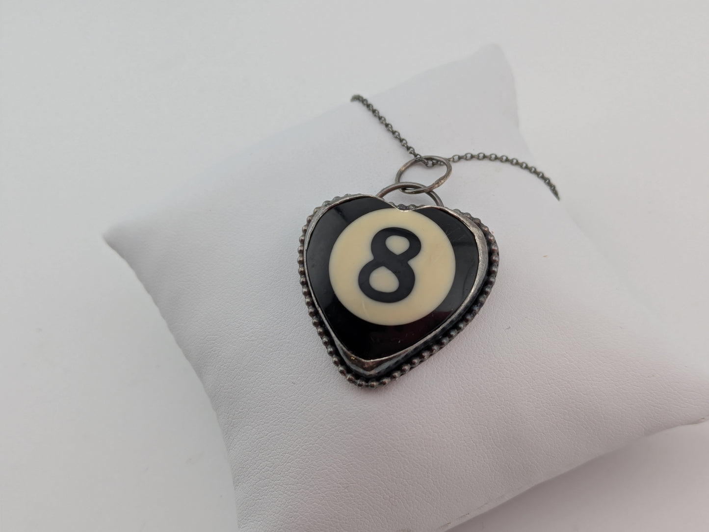 8 Ball Heart Pendant
