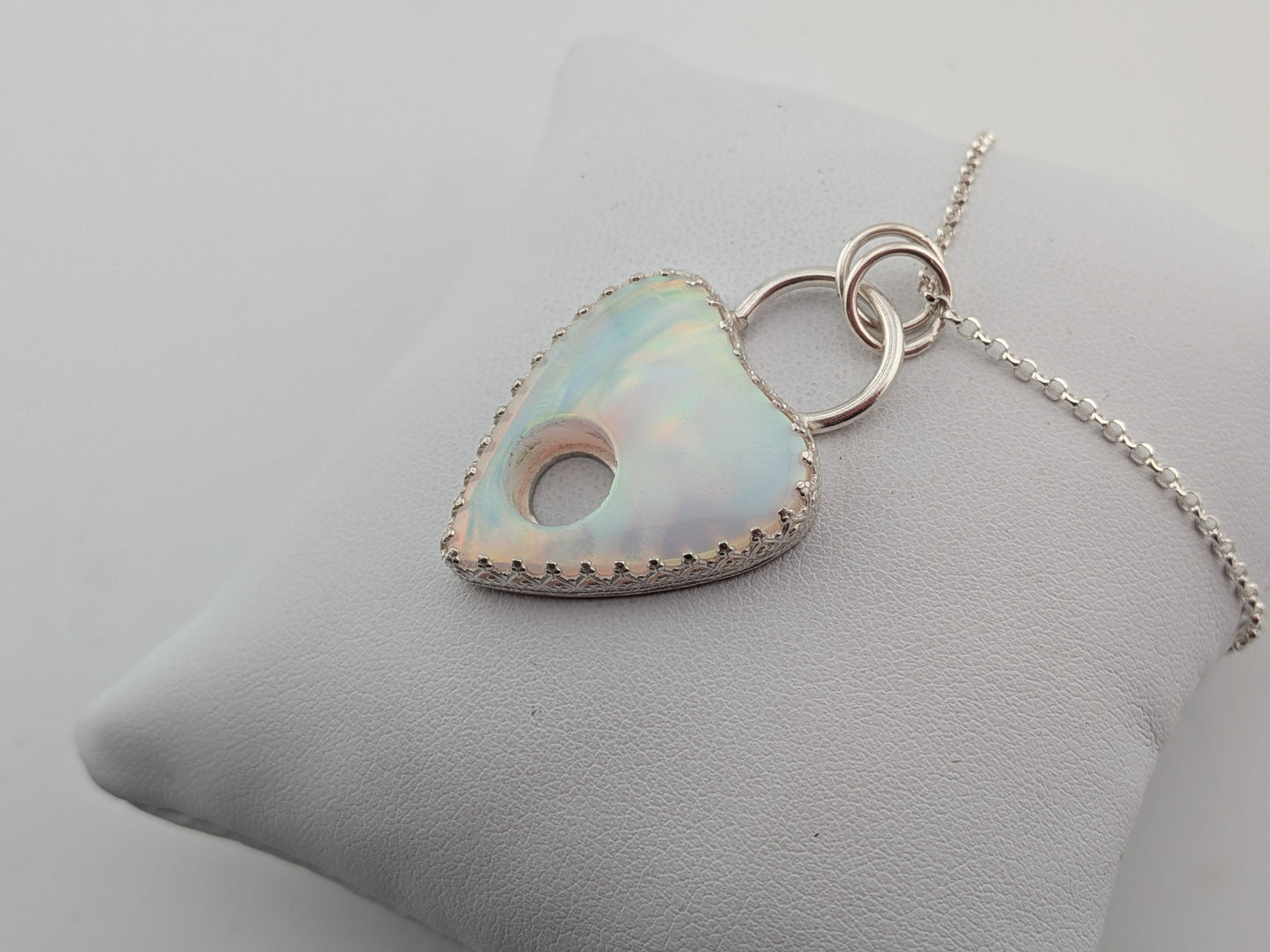 Aurora Opal Planchette Pendant