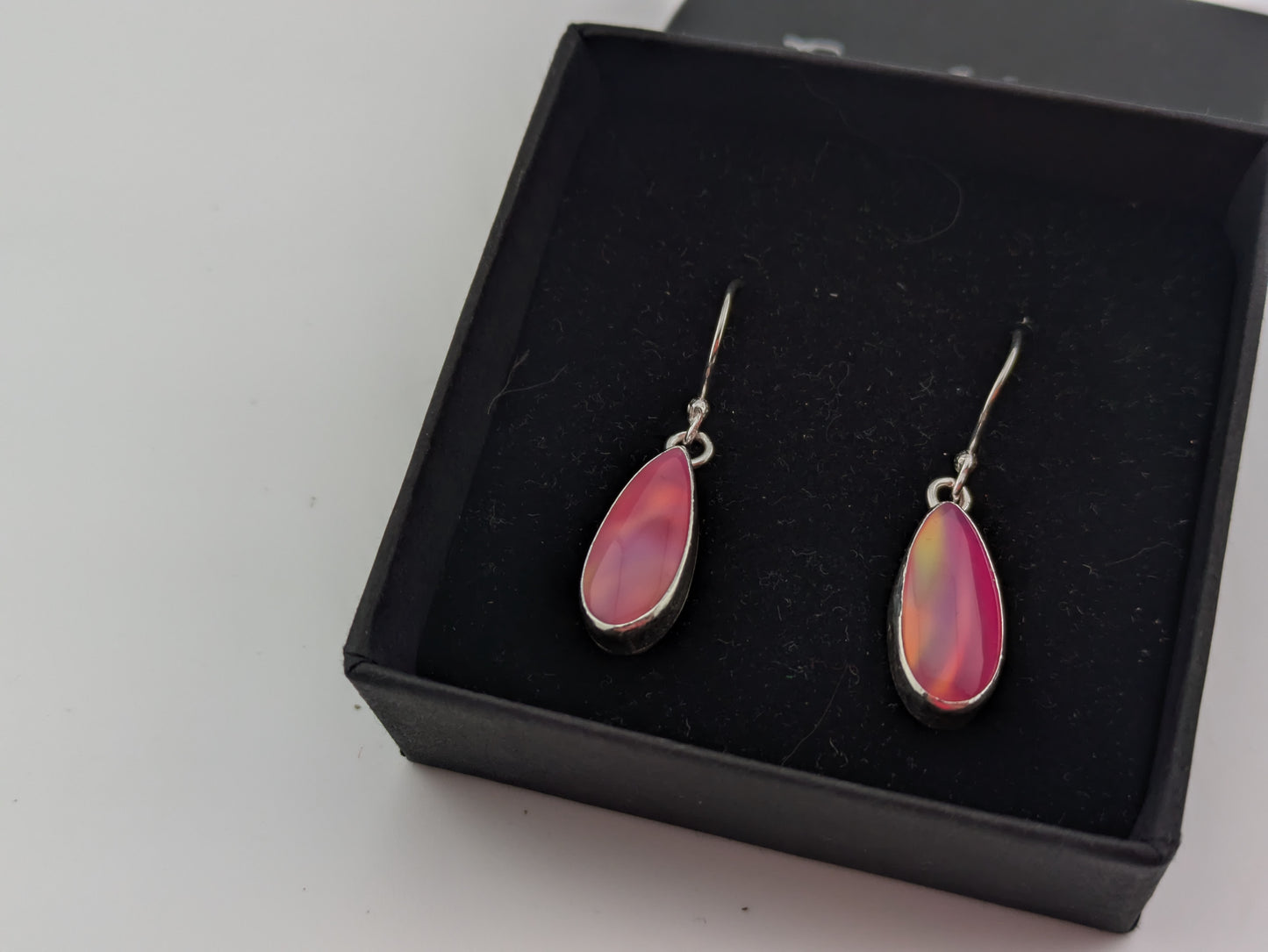 Hot Pink Aurora Opal Drops