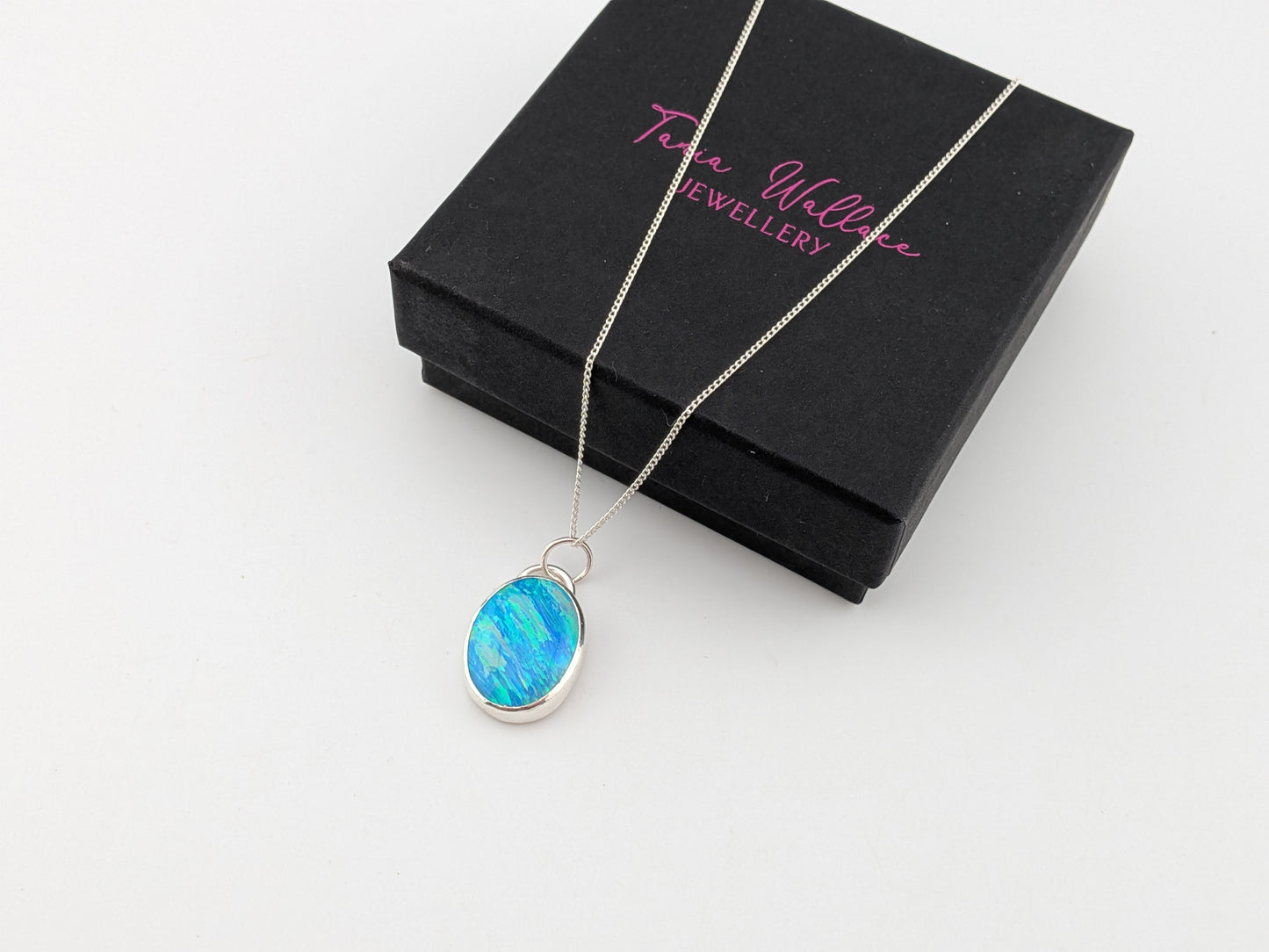 Ocean Blue Bello Opal Pendant