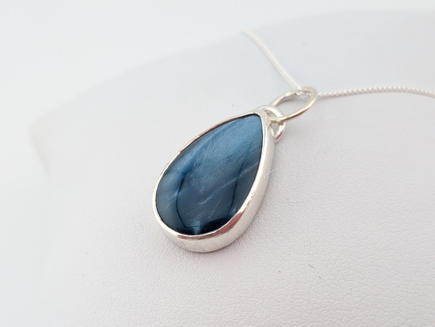 Blue Bowlerite Teardrop Pendant