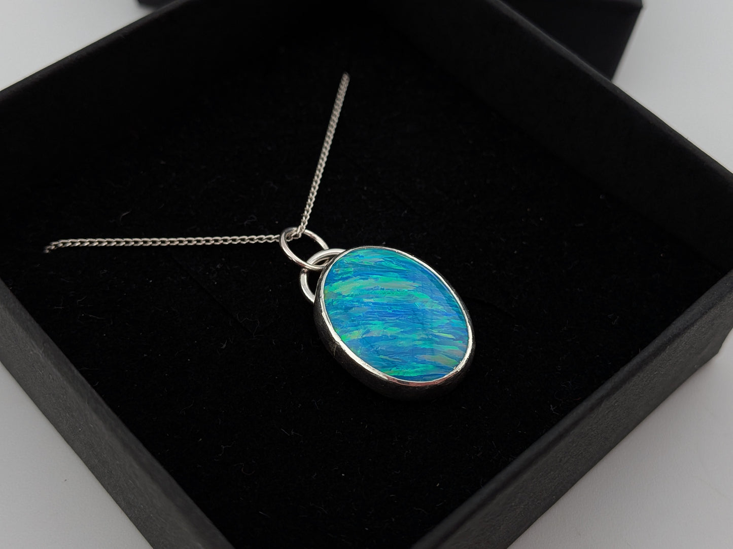 Ocean Blue Bello Opal Pendant