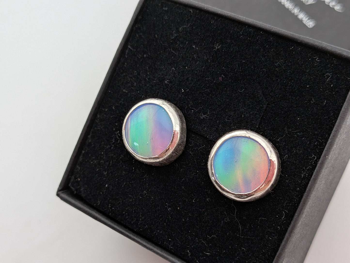 Green Aurora Opal Studs