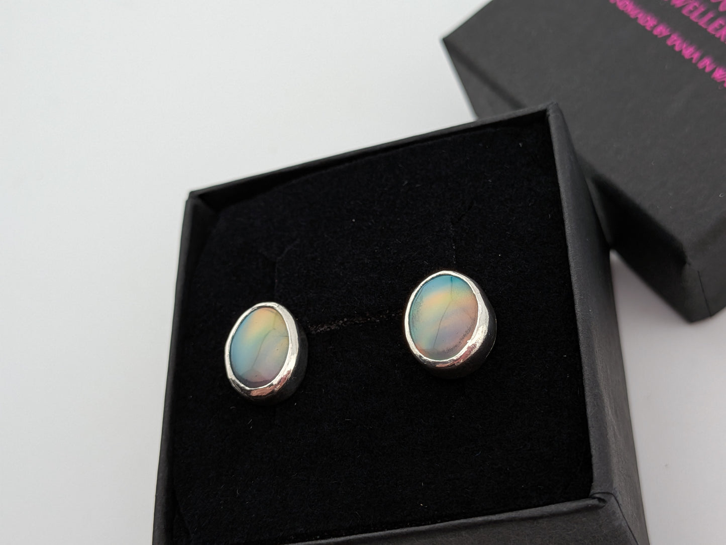 Green Aurora Opal Studs