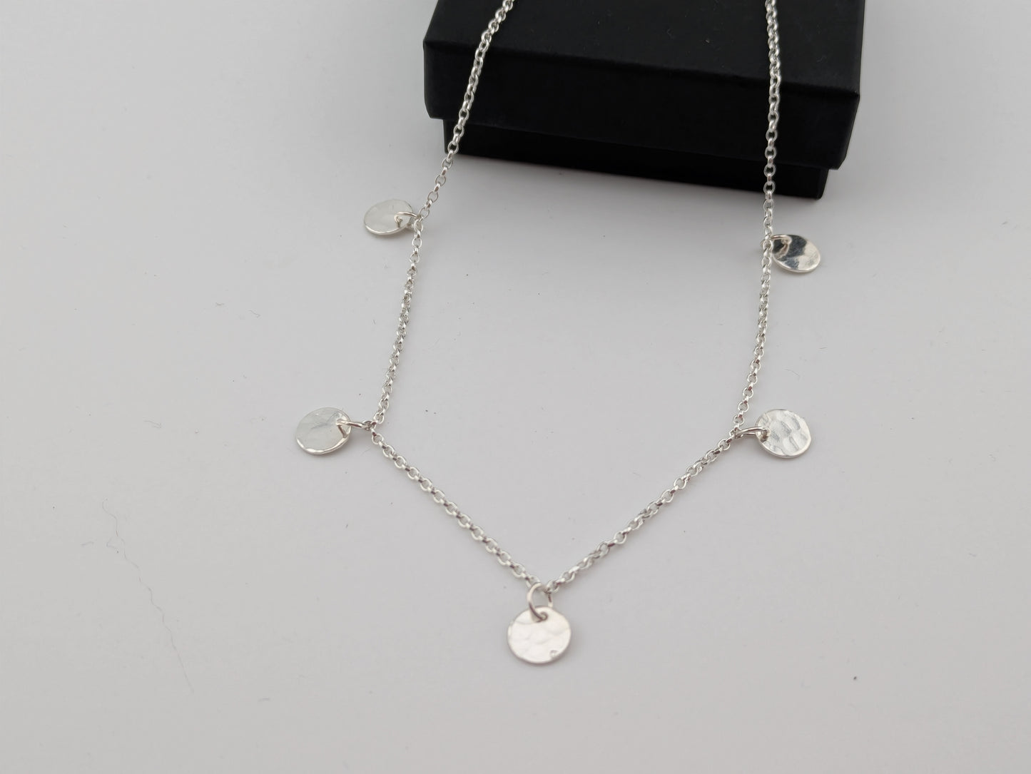 Multi Disc Drop Necklace