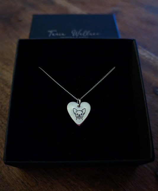 Chihuahua Heart Necklace