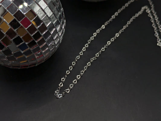 18" Silver Heart Link Chain
