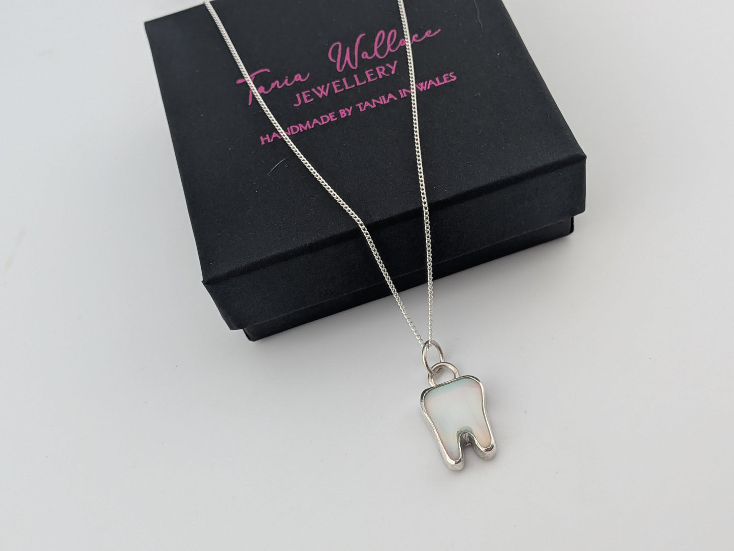 Aurora Opal Tooth Pendant