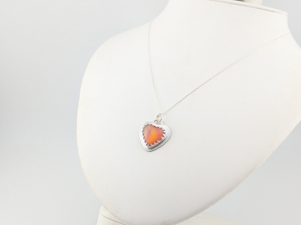 Aurora Opal Heart Pendant