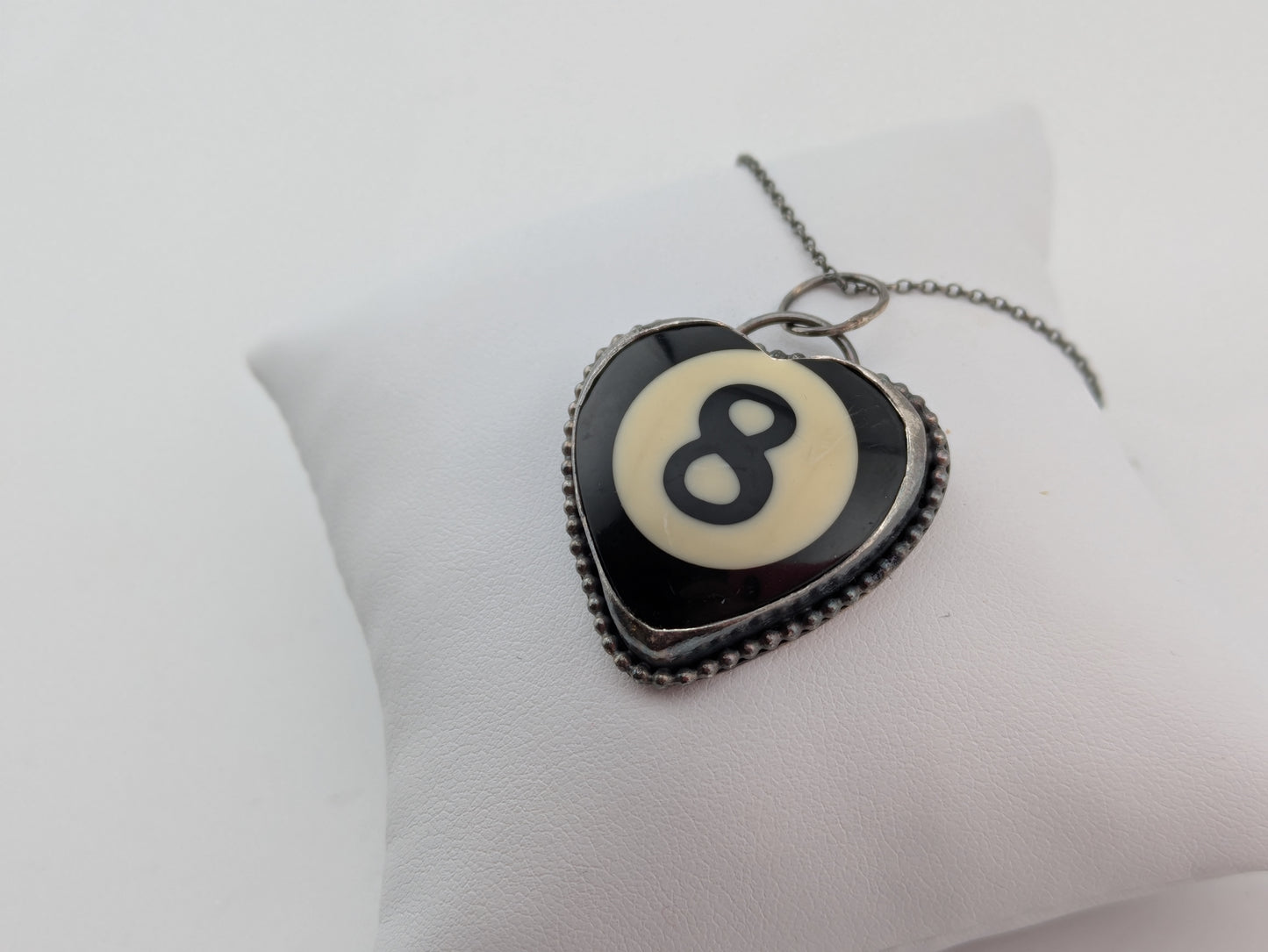 8 Ball Heart Pendant