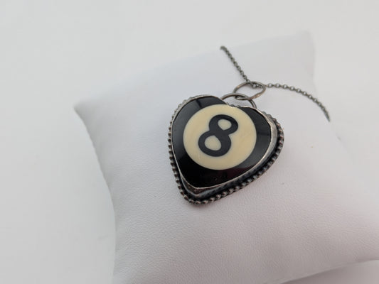 8 Ball Heart Pendant