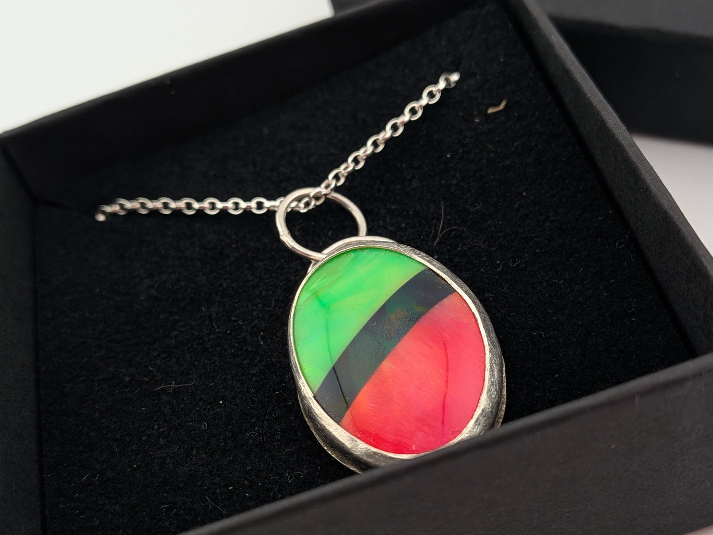 Neon Synthetic Opal Pendant