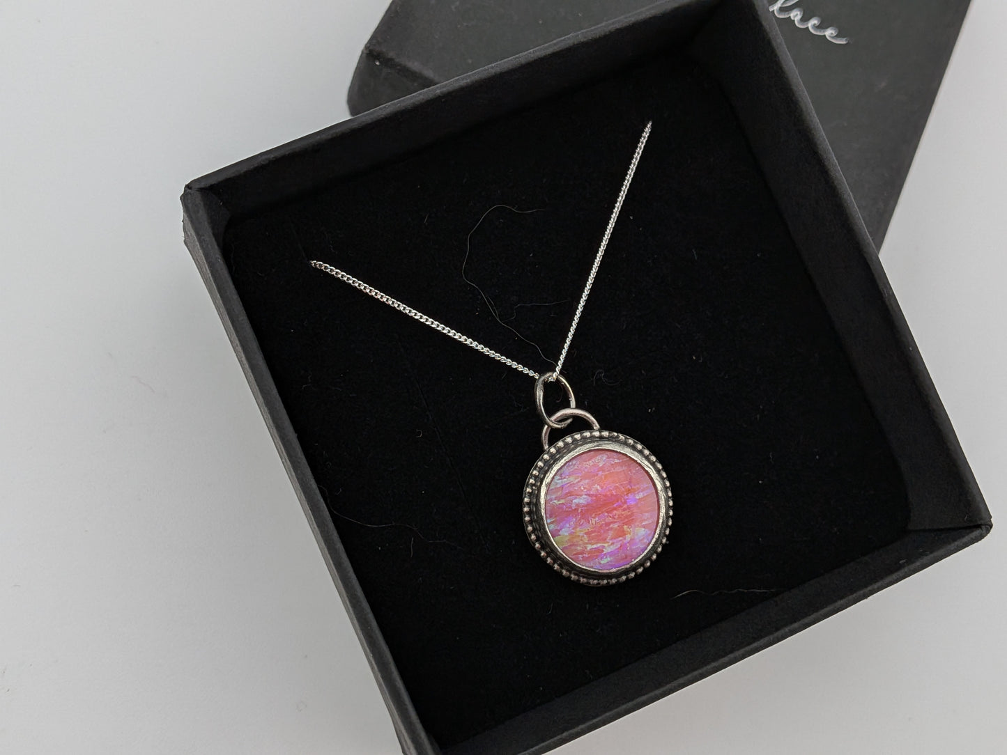 Neon Pink Bello Opal Pendant