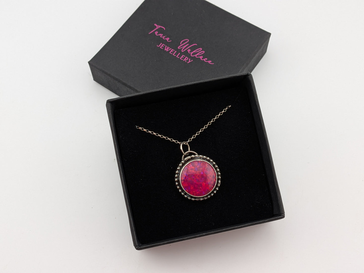 Hot Pink Opal Pendant