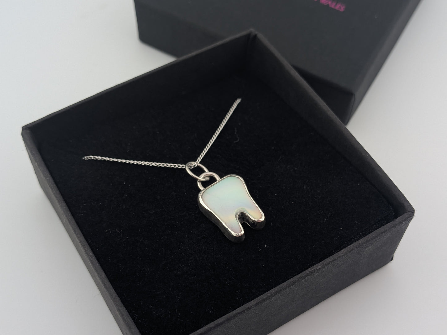 Aurora Opal Tooth Pendant
