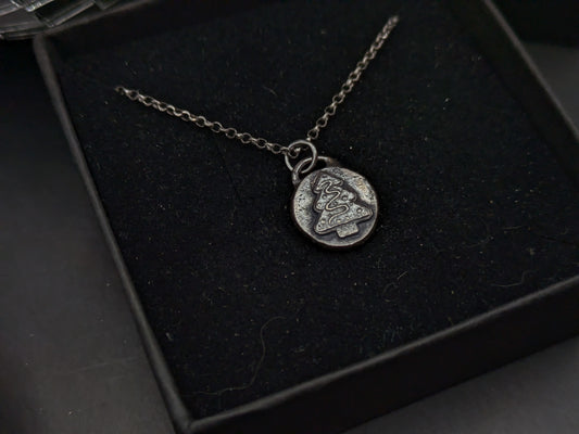 Darkened Christmas Cookie Necklace