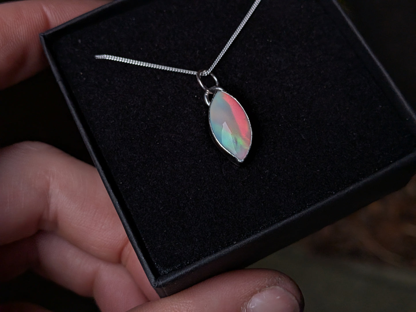 Small Aurora Opal Pendant