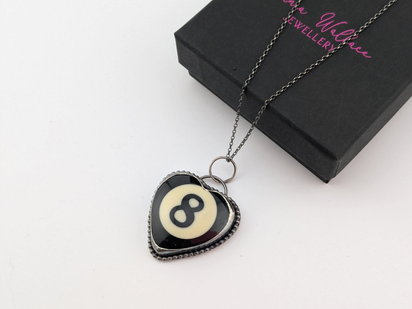 8 Ball Heart Pendant
