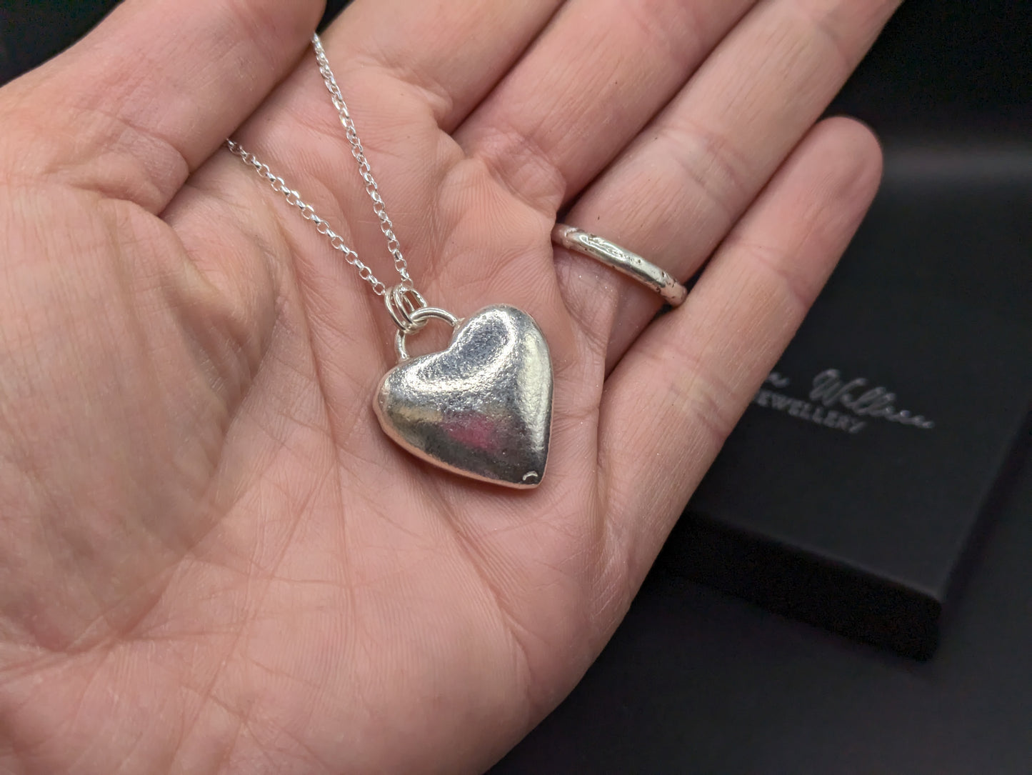 Large Sand Cast Heart Pendant