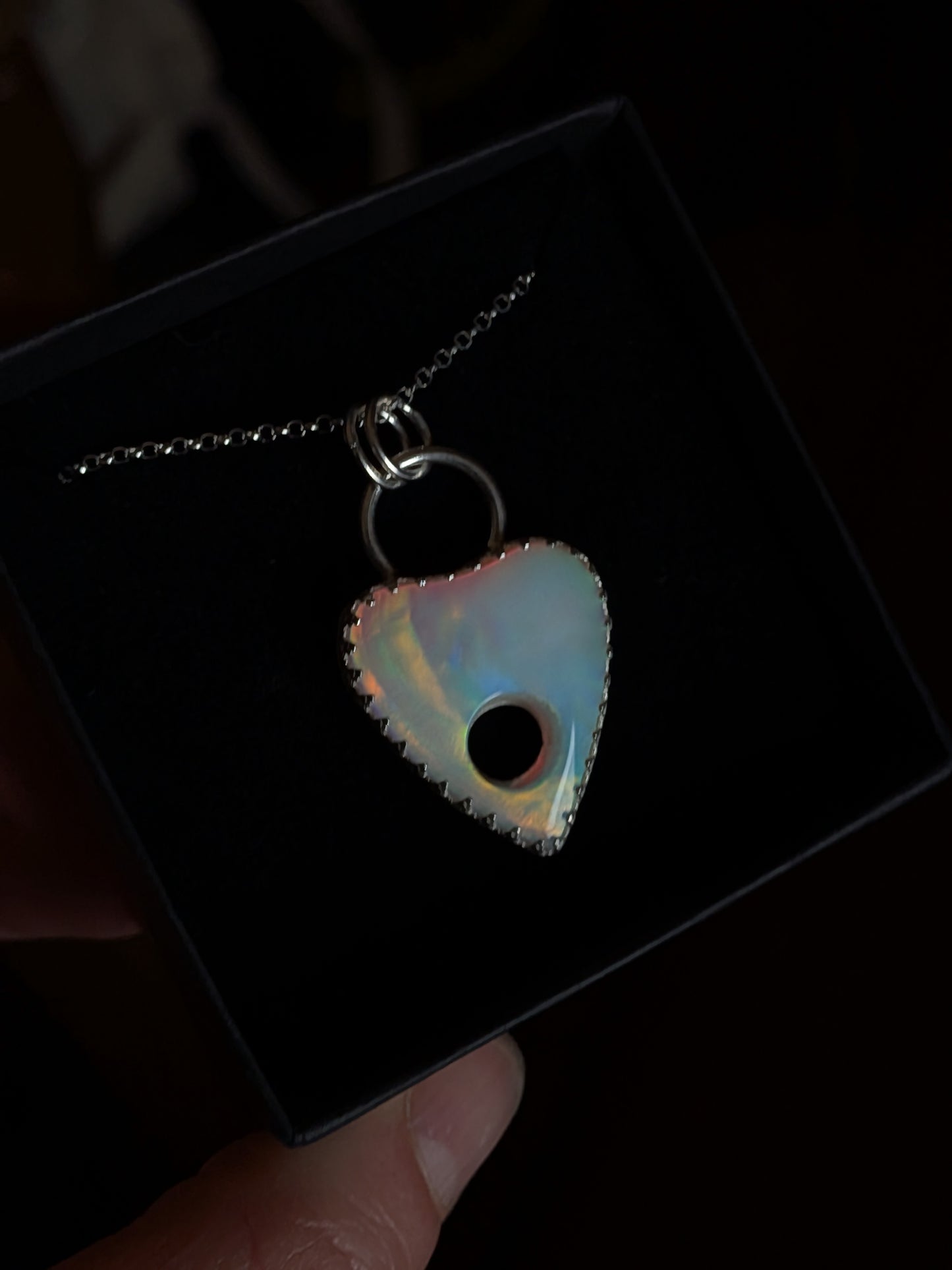 Aurora Opal Planchette Pendant
