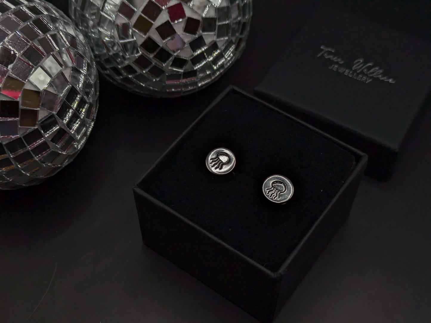 Jellyfish Silver Studs